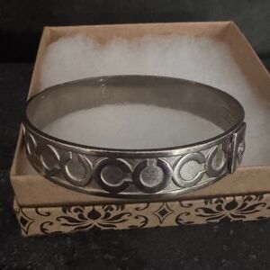 COACH Silver Bangle Bracelet for Women